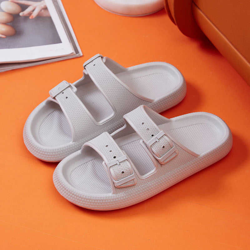 Summer Adjustable Buckle Platform Pillow Slippers Sandals