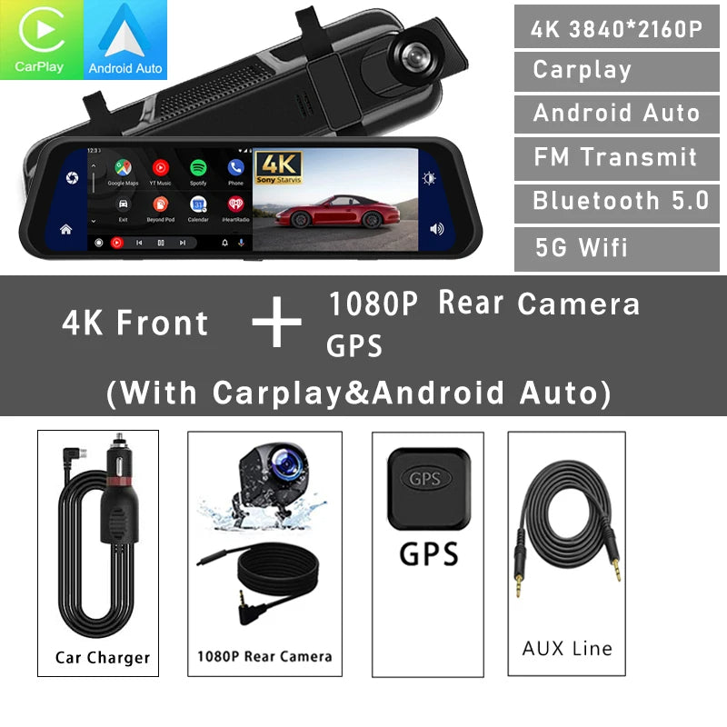 Dash Cam Mirror Screen